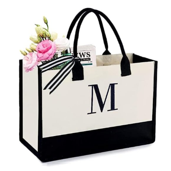 Canvas Tote Bag Embroidered M - Picture 1 of 4